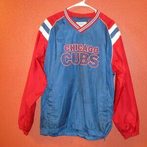 MBL Chicago Cubs Vintage 1990s Men Medium Red White Blue Pockets Pullover